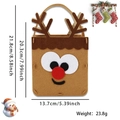 Sac cadeau de Noël en feutre renne avec étiquettes de taille et motif animalier - Sac de Noël / Style Élan