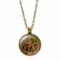 Collier pendentif Shiva Nataraja en bronze avec motif de divinité hindoue antique - Bronze Antique