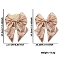 Roségoldene Pailletten-Weihnachtsschleife mit Band, Maße 31,5 cm x 22,5 cm groß - Roségold