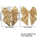 Große goldene Pailletten-Schleife für Weihnachtsdeko und Geschenkverpackungen - Gold