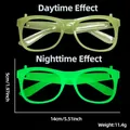 Montura de gafas de Pascua luminosas con diseño de pollito y efecto fluorescente nocturno - Marco Cuadrado Verde Claro