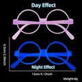 Monturas de gafas redondas luminosas para Pascua en morado y azul con efectos día y noche - Montura Redonda Púrpura