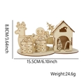 DIY Weihnachts-Holzpuzzle-Set mit Rentier und Lebkuchenmann als Tischdekoration - Lebkuchenmann Geschenkbox Haus