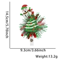 Christmas snowman retractable badge reel with festive green tree and glitter mesh - Christmas Tree