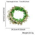 7,5m grüner Kleeblatt-Drahtkranz für St. Patrick's Day Dekoration mit 24,2cm Durchmesser - Hollow Shamrock Style