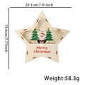 Weihnachtsstern aus Holz mit LED-Beleuchtung und Weihnachtsmann-Motiv - Stern Leuchtendes Ornament / Weihnachtsmann Baum Stil