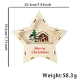 Beleuchteter Holzstern mit Schneemann und LED-Lichtern für die Weihnachtsdeko - Stern Leuchtendes Ornament / Schneemann Hütte Stil