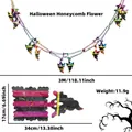 Ghirlanda a nido d'ape Halloween da 3M con fantasma a strisce rosa e viola - Stile Fantasma