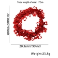 7.5m Red Tinsel Garland with metallic hearts for Valentine's Day party decoration - 7.5-meter Red Openwork Heart Design