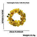 Golden shimmering tinsel garland for St. Patrick's Day party decoration, 7.5 meters long - Gold Coin Style