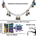 Ghirlanda ragno Halloween a nido d'ape da 3M con strisce colorate per decorazione - Stile Ragno