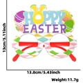 Oster-Partybrille mit Hoppy Easter Schriftzug und Hasenohren für festliche Deko - Happy Easter Eier Stil