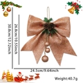 Grande fiocco natalizio oro rosa con pigne e palline glitterate per l'albero - Fiocco Oro Rosa