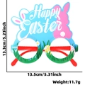 Happy Easter party glasses with blue bunny and egg design, dimensions 13.5x13.3cm - Easter Rabbit Garden Style