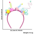Kleurrijke haarband met pluche ballen en grappige ogen voor kinderfeestjes decor - Vlinder Pijpenrager Haarband