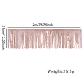 Rose gold round sequin fringe curtain for birthday party backdrop decoration 2m - Matte Rose Gold Round Bead Style