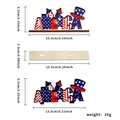 Dimensiones detalladas del adorno de madera USA America para decoración de mesa - Estilo AMERICA Sombrero de Copa Fuegos Artificiales