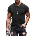 Men's casual short sleeve t-shirt in charcoal grey color with a classic crew neck style - Marl Grey