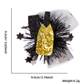 Champagne bottle and glass hair clip with black mesh for 2026 graduation ceremony - Wine Bottle Goblet