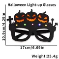 Halloween LED glasses with orange pumpkin felt cutouts and colorful lights - Halloween Glasses Set / 3 Glow Devil Pumpkins