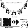 Detailed size specifications for a 3-meter black paper bat garland Halloween party decoration - Bat Style Garland