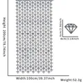 Silver laser diamond fringe curtain 200x100cm for birthday party background decoration - Laser Diamond Style