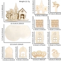 Halloween DIY Holz-Geisterschloss-Set mit lasergeschnittenen Kürbis- und Totenkopf-Puzzleteilen - Halloween DIY Puzzle Ornament Stil A