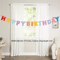 Bunte Happy Birthday Girlande mit farbigen Buchstaben und 3,5m Schnur für Geburtstag - Hochgesättigtes Buntes Geburtstag Banner (WQSR-LQ02) / 13 Stück/Packung (13x15.5cm Einzeln)