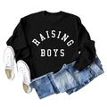 Flachbild-Ansicht des Raising Boys Oversize-Sweatshirts in Schwarz mit weißer Aufschrift - S / Schwarz