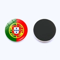 Round Portugal flag glass fridge magnets with strong magnetic backing for home decor - Portugal Style