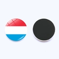 Round Luxembourg flag glass fridge magnet with magnetic back for home decor - Luxembourg