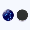Libra zodiac glass fridge magnet featuring a deep blue starry night sky and white star sign - Libra (JY001881-10)