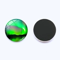 Detailansicht des Glas-Nordlicht-Kühlschrankmagnets vorne und der magnetischen Rückseite - Aurora-Landschaft 1 (JY001908-1)