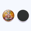 Hindu God Hanuman glass fridge magnet with magnetic back for creative home decoration - Lord Hanuman Sitting Pose Style (JY001916-11)