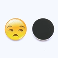 Classic yellow sad emoji fridge magnets with 30mm glass dome and magnetic backing - Sad Face (JY001884-12)