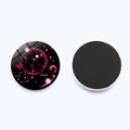 Scorpius zodiac glass fridge magnet with black nebula design and magnetic back - Scorpio
