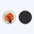 Tree of Life glass fridge magnet with autumn landscape design and black magnetic back - Autumn Landscape Tree (JY001932-11)
