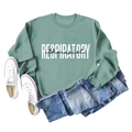 Sweat vert sauge avec imprimé Respiratory Therapist, style de présentation à plat - S / Vert clair