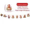 Weihnachts-Wimpelkette mit Lebkuchenmann und Rentier inklusive Größenangaben im Detail - Weihnachtsbanner 02