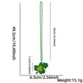 Détail du collier de perles St. Patrick avec trèfle scintillant et pendentif chapeau vert - Style Chapeau Trèfle