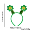 Cerchietto San Patrizio con quadrifogli verdi e dimensioni: 20cm altezza e 18,5cm larghezza - Stile Trifoglio Frange Verdi