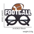 Specifiche dimensionali per occhiali da festa football americano in feltro nero, 12 cm - Stile Lettere Football Americano