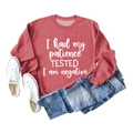 Vue à plat d'un sweat-shirt rouge brique en coton mélangé avec imprimé slogan blanc - S / Rouge (Police Blanche)