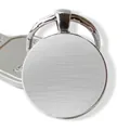 Close-up of a round silver keychain with humorous quote and black lettering detail - Humorous Handwriting Quotes (JY002320-6)