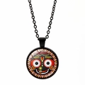 Vista detallada del colgante de cristal Jagannath en una cadena de collar negra - Negro (JY002155)