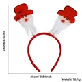 Detailed dimensions of Christmas Santa bopper headband with festive spring decorations - Red Hat Beard Santa