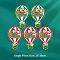 Close-up of 5-piece Christmas hot air balloon ceiling hanging decorations set - Hot Air Balloon Style (HL-Christmas Ornament 08)