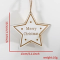 Weihnachtlicher Sternanhänger aus Holz in Weiß und Gold mit Merry Christmas Schriftzug - Brauner Stern-Anhänger