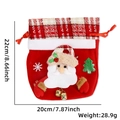 Red Christmas drawstring gift bag with Santa Claus 3D doll, size 20x22cm for holiday party - Santa Claus Drawstring Style