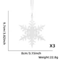Dettaglio di addobbi a fiocco di neve trasparenti con dimensioni 9.7cm altezza e 8cm - Fiocco di Neve Trasparente Tipo B